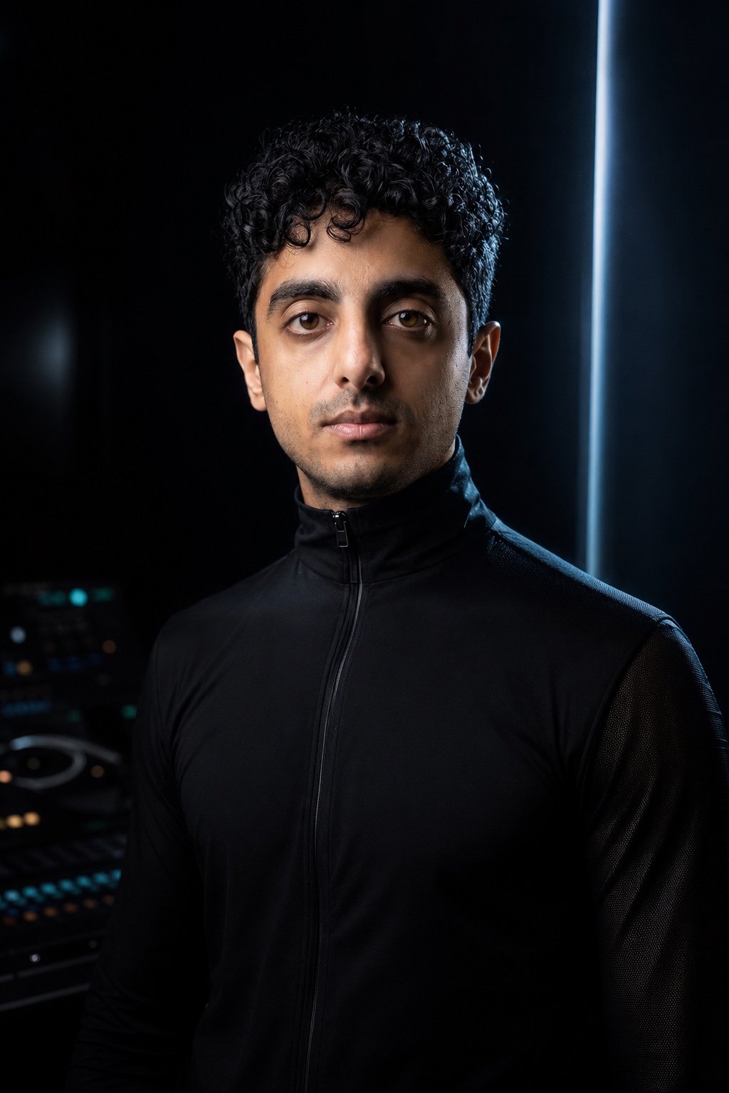 Official 2026 press kit portrait of technology and music conceptual artist Pouya Shahri.